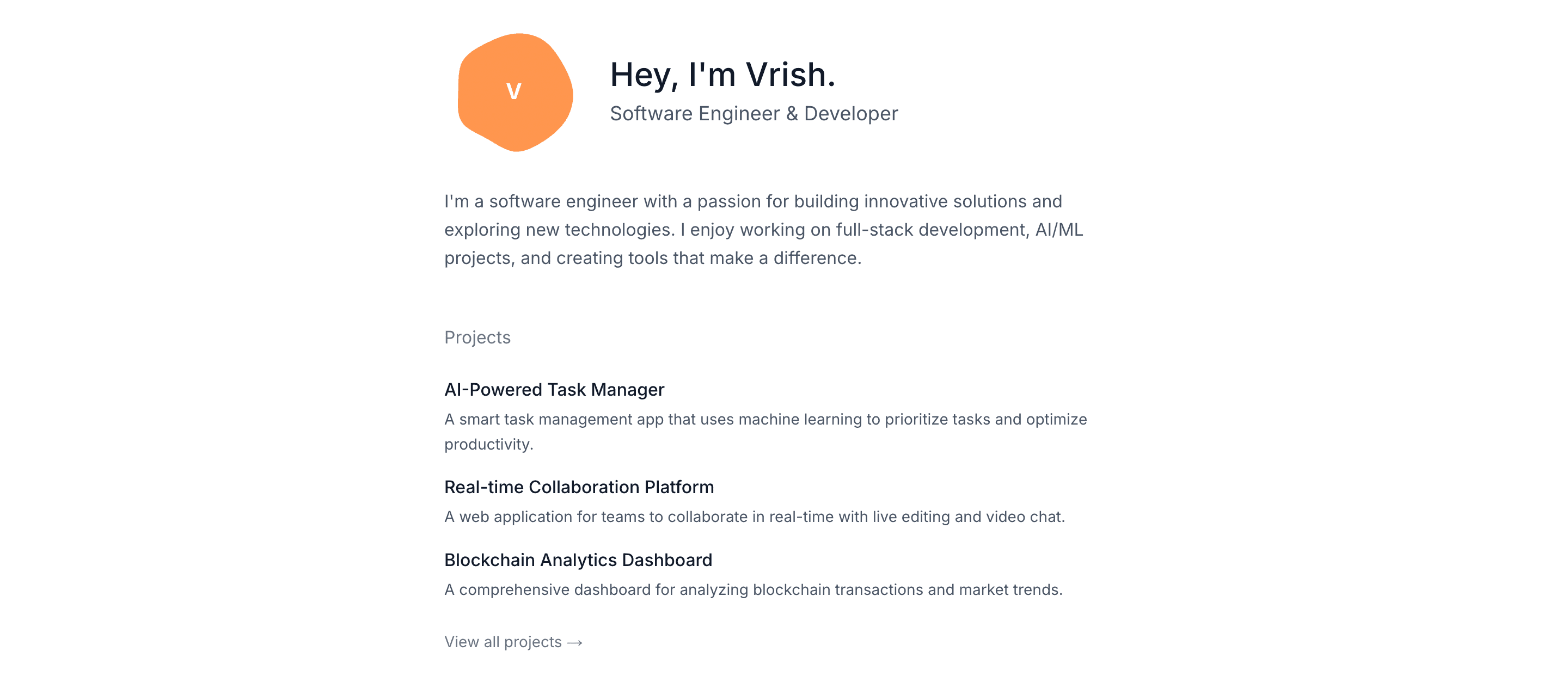 Portfolio With Newsletter
